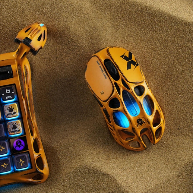 GravaStar Gaming Mouse Special Edition Mercury X Wireless Battle Worn Yellow