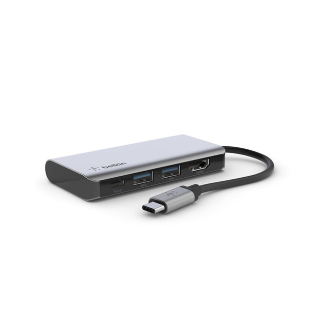 Belkin USB-C 4-in-1 Multiport Adapter AVC006btSGY Grey
