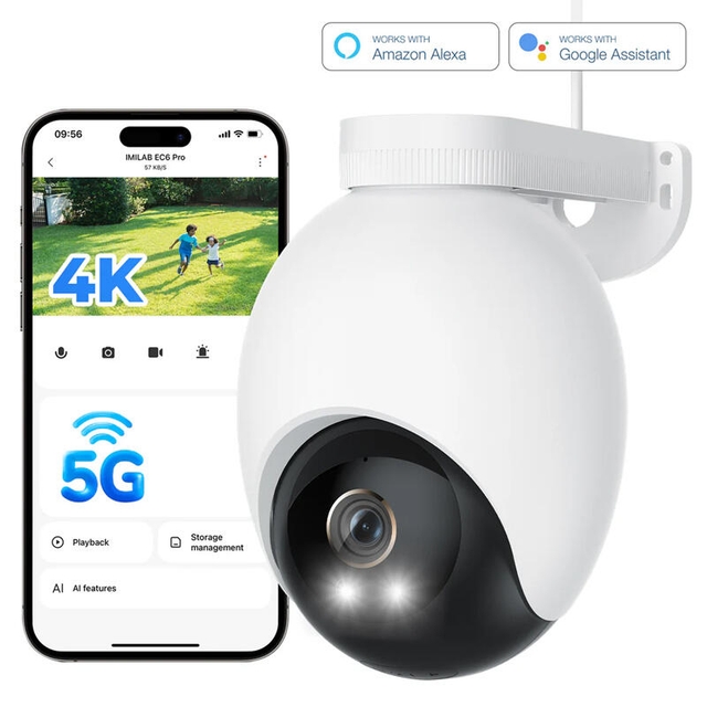 Xiaomi IMILAB EC6 Pro 4K WiFi Plug-in Spotlight Camera White
