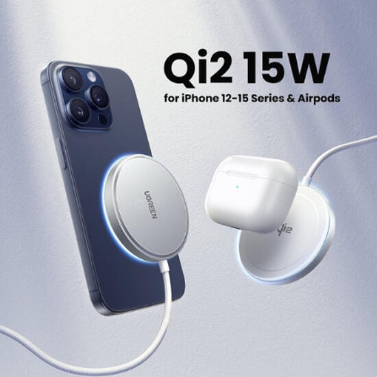 Ugreen MagFlow 15W Magnetic Wireless Charger 35565 White
