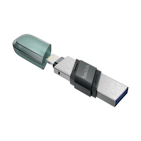 SanDisk iXpand Flash Drive Flip 128GB Type A+Lightning SDIX90N-128G-GN6NE Green