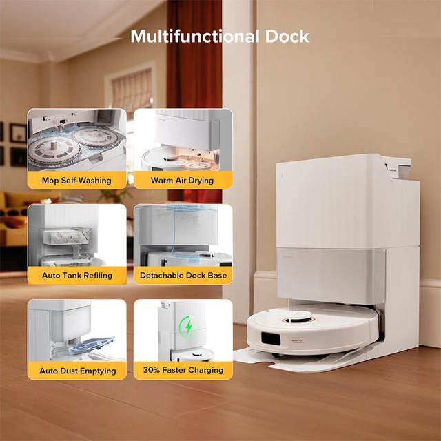 Roborock Robot Vacuum Cleaner Qrevo C White