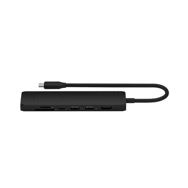 Satechi 7-in-1 USB-C Slim Multiport Adapter with Ethernet ST-P7SK Black