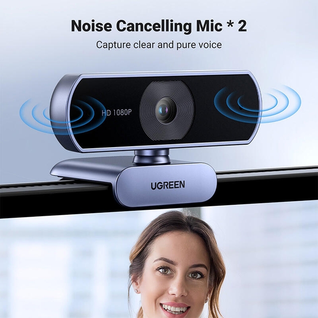 Ugreen FHD 2MP Built-in Microphone Webcam 15728 Black/Grey