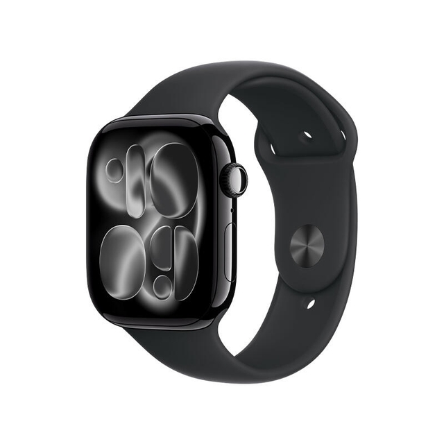 Apple Watch Series 11 GPS 46mm Jet Black Aluminium Case With Black Sport Band MEUW4 S/M