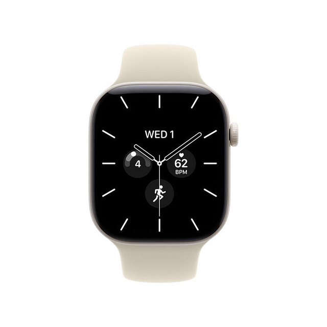 Apple Watch Series 12 GPS 46mm Pearl White Ceramic Case with Sand Sport Band