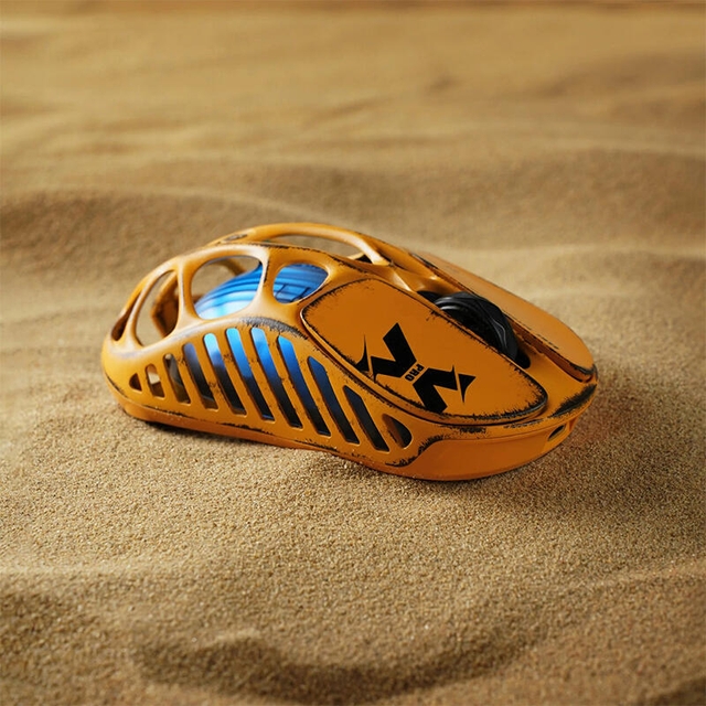 GravaStar Gaming Mouse Special Edition Mercury X Pro Wireless 8K Dongle Battle Worn Yellow