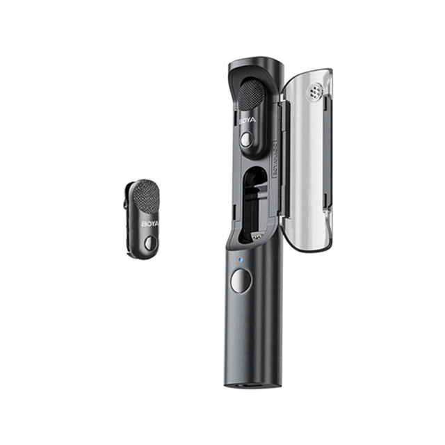 BOYA Magic 02 Transformable Al-Powered Mini Wireless Microphone combo Black