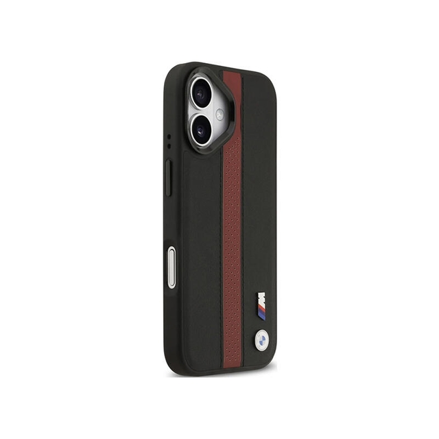 BMW HC M Magsafe PU Perforated Stripe Logo Iphone 17 BMHMP17S25PCPSKR Red