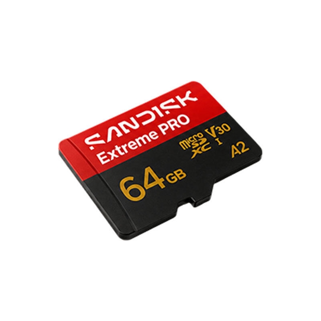SanDisk 64GB Extreme Pro MicroSD/XC UHS-I Card Up to 200MB/s V30 SDSQXCU-064G-GS6MA
