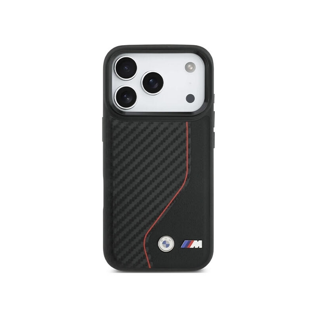 BMW HC M Magsafe PU Carbon Line & Logo Iphone 17 Pro BMHMP17L25PCCSCKR Red