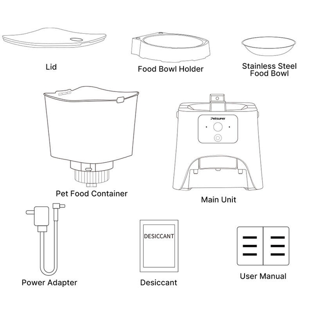 Petsuper Smart Pet Feeder PF02-3 White