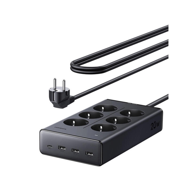 Ugreen 6 Socket USB Type-C 1.5m 75141 Black