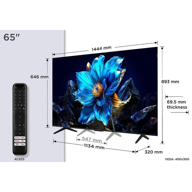 TCL TV 65P7K Black