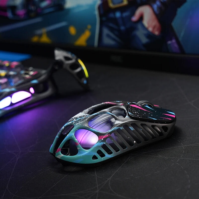 GravaStar Gaming Mouse Special Edition Mercury X Pro Wireless 8K Dongle Neon Graffiti