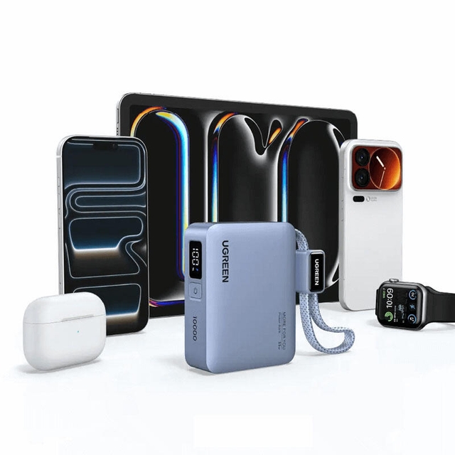 Ugreen 10000mAh Type-C USB Fast Charging Power Bank With Type-C Cable 75173B Blue