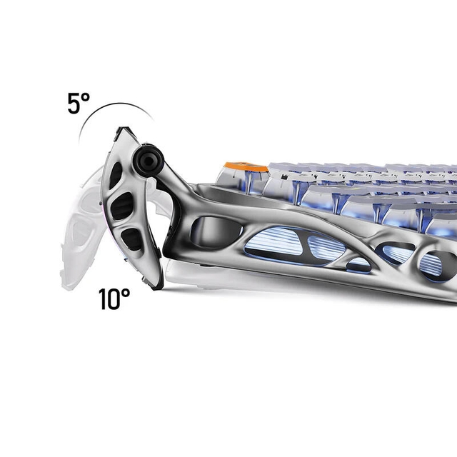 GravaStar Gaming Keyboard Mercury K1 Pro 75% Wireless Mechanical Interstellar Silver