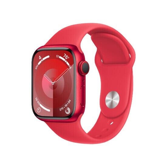 Apple Watch Series 9 GPS 45mm Red Aluminum Case With Red Sport Band MRXJ3 S/M