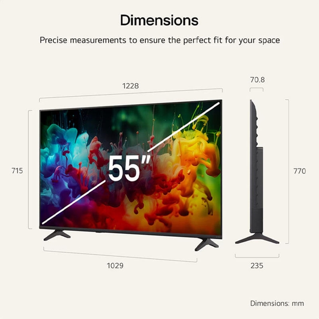 LG TV 55QNED70B6C Black