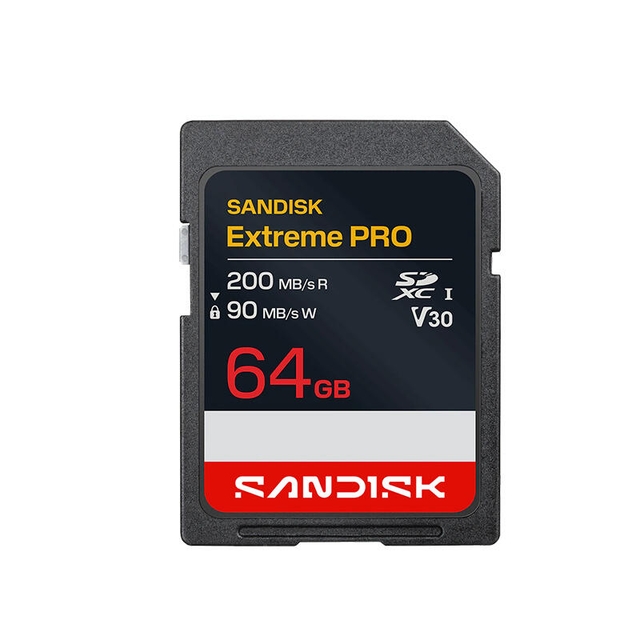 SanDisk 64GB Extreme PRO SD/XC UHS-I Card 200MB/S V30/4K Class 10 SDSDXXU-064G-GSCIN