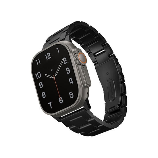 Uniq Osta Apple Watch Steel Strap With Self-Adjustable Links 49/45/44/42Mm Midnight