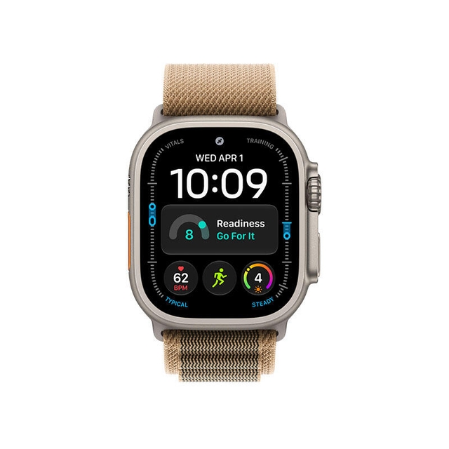 Apple Watch Ultra 4 GPS 49mm Natural Titanium Case with Desert Alpine Loop