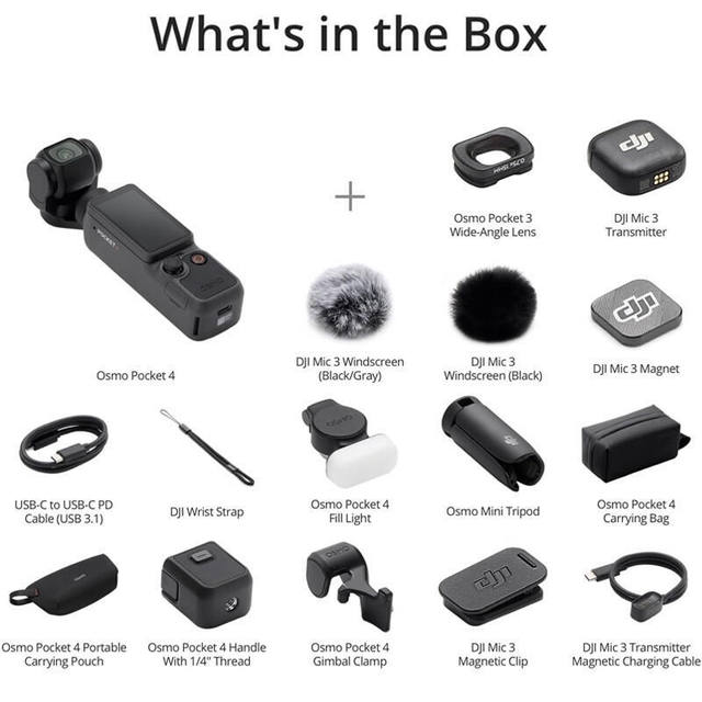 DJI Osmo Pocket 4 Creator Combo Black