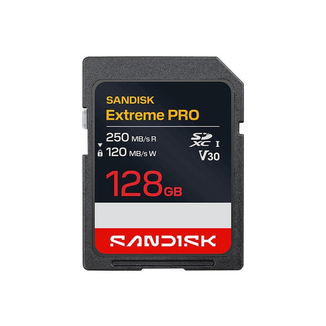 SanDisk 128GB Extreme PRO SD/XC UHS-I Card 250MB/S V30/4K Class 10 SDSDXXJ-128G-GSCIN