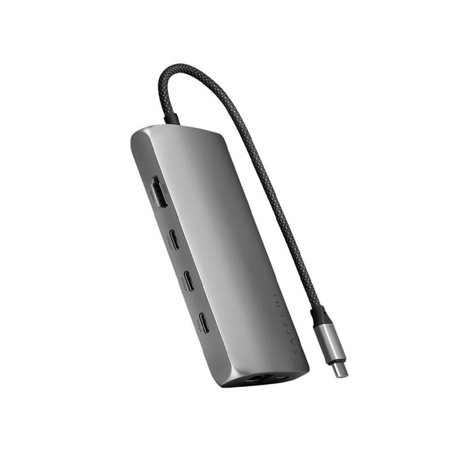 Satechi USB-C MultiPort Adapter 8K with Ethernet V3 ST-P8KEM Space Grey
