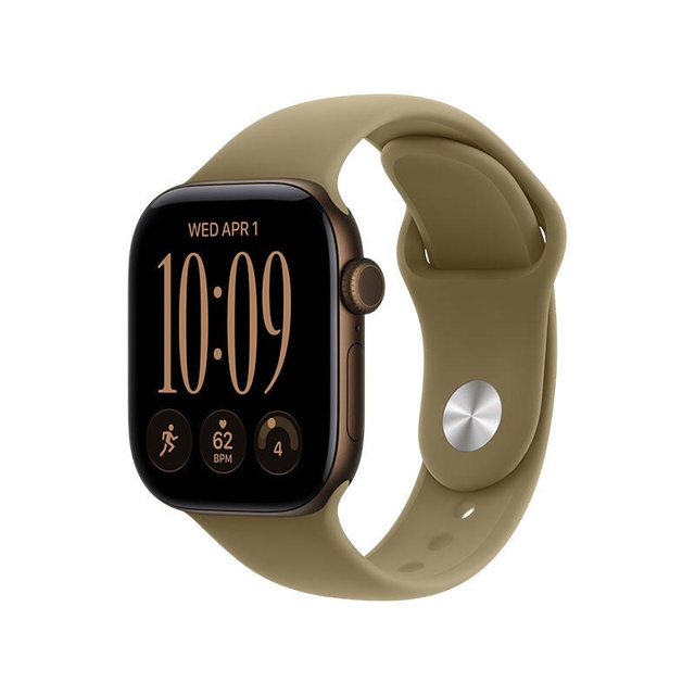 Apple Watch Series 12 GPS 42mm Dark Bronze Aluminium Case with Olive Sport Band