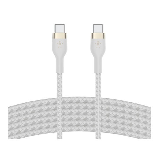 Belkin BoostCharge PRO Flex USB-C to USB-C Braided Silicone Cable 3M CAB011bt3MWH White