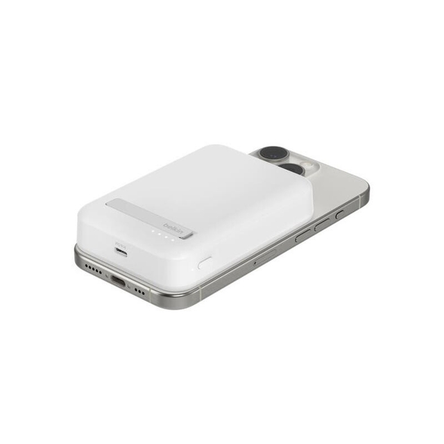 Belkin Magnetic Wireless Power Bank Qi2 15W 10000mAh With Stand BPD008BTWH White