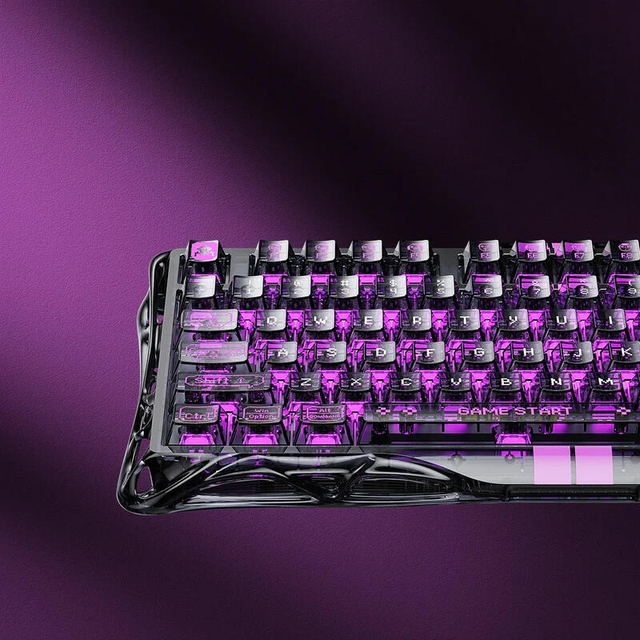 GravaStar Gaming Keyboard Mercury V75 Lite 75% Hall Effect Magnetic Switch Transparent black