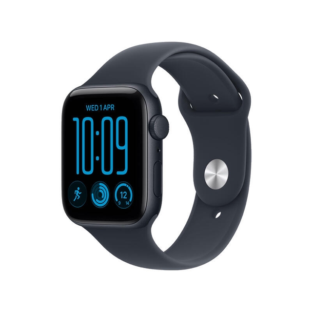 Apple Watch SE 3 GPS 44mm Midnight Aluminium Case With Navy Blue Sport Band MJL94 M/L