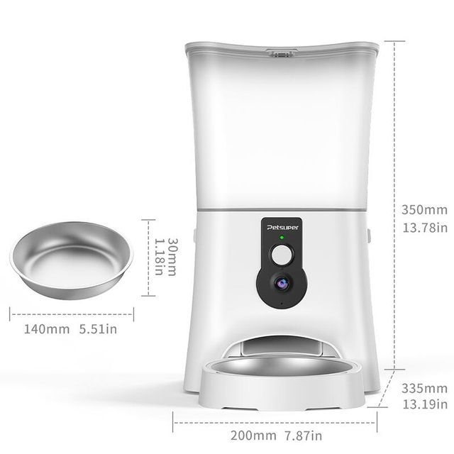 Petsuper Smart Pet Feeder PF01-2 White