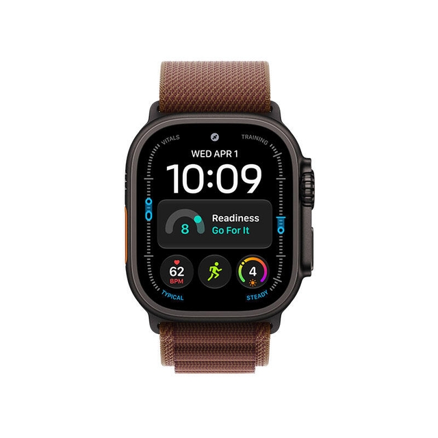 Apple Watch Ultra 4 GPS 49mm Black Titanium Case with Burgundy Alpine Loop