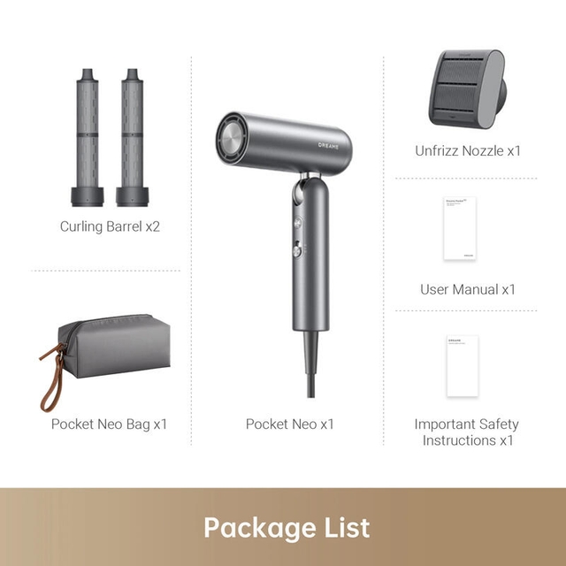 Dreame Pocket Neo High-Speed Hair Dryer Grey