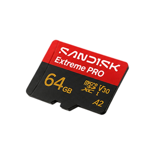SanDisk 64GB Extreme Pro MicroSD/XC UHS-I Card Up to 200MB/s V30 SDSQXCU-064G-GS6MA
