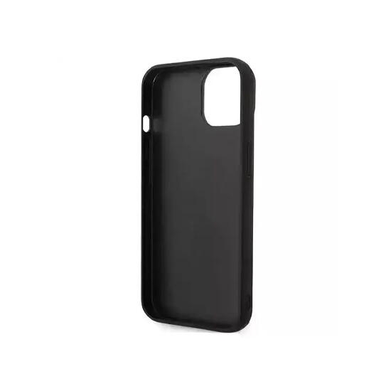 Karl Lagerfeld Case 3D Rubber Monogram Pattern MetalLogo iPhone 14 KLHCP14SRUPKLPK Black