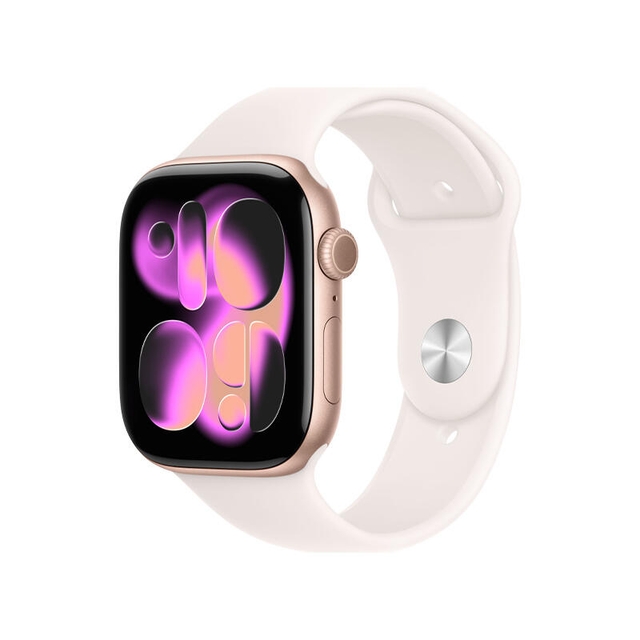 Apple Watch Series 11 GPS 46mm Rose Gold Aluminium Case With Light Blush SB MEV64 S/M