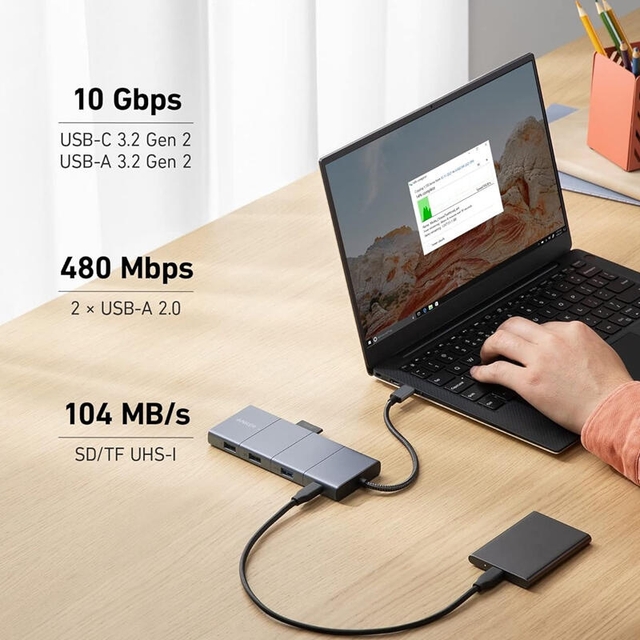 Anker 565 USB-C Hub 11in1 A83880A1 Gray