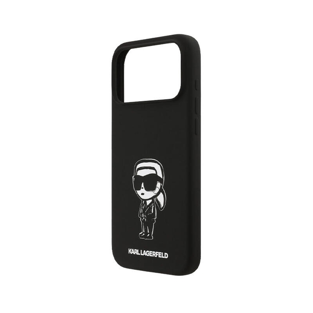 Karl Lagerfeld Hc Magsafe Silicone W/ Kl Sketch Logo Iphone 17 Pro Max KLHMP17XSKIGROK Black