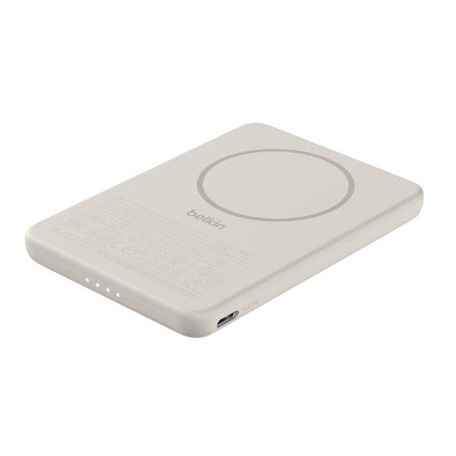Belkin Slim Magnetic Wireless Power Bank 5000mAh BPD020HQSA Sand