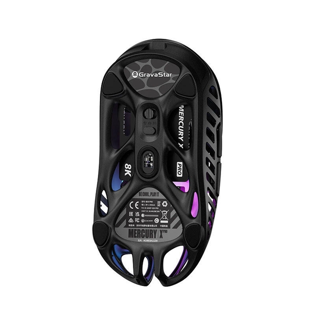 GravaStar Gaming Mouse Mercury X Pro Wireless 8K Dongle Galaxy Black