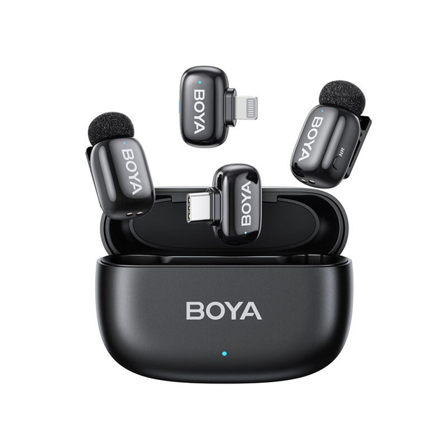 BOYA MINI 2-01 Ultracompact 2.4GHz Wireless Microphone System Combo Black