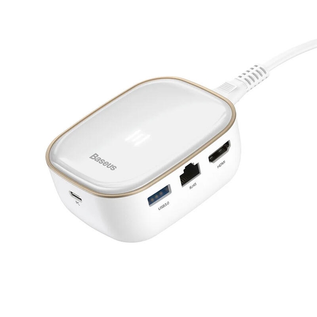 Baseus Type-C Hub Adapter Ac Multifunctional Charger (Cn) CAHUB-AC02 White