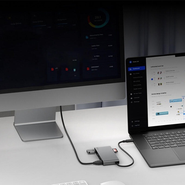 Belkin 7-Port USB-C Hub with Dual USB-C Ports AVC023hqSGY Grey
