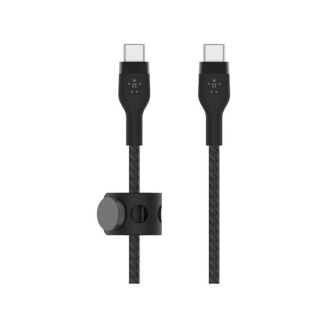 Belkin BoostCharge PRO Flex USB-C to USB-C Braided Silicone Cable 3M CAB011bt3MBK Black