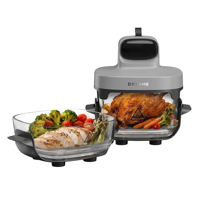 Dreame Tasti 5-1 Portable Glass Air Fryer Grey