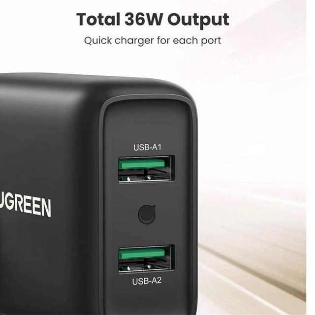 Ugreen 36W USB Fast Charger 10216 Black